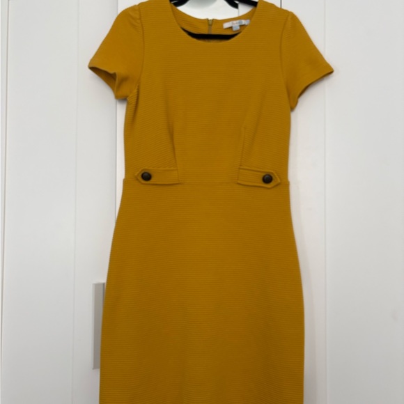 Boden Mustard Yellow Ribbed Dress - Picture 7 of 12